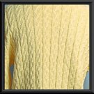 KAREN SCOTT YELLOW Cotton Cable SWEATER Womens Sz Large