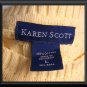 KAREN SCOTT YELLOW Cotton Cable SWEATER Womens Sz Large