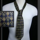 59" x 4" Wide HENRY GRETHEL Mens Necktie Blue Gold Tie