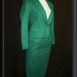 WOMENS 4 S XS P JACKET SKIRT SUIT GREEN Wool PENDLETON