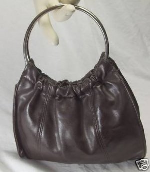 Vintage Brown Silver 70's Style Evening Bag Small Purse