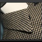 Womens HARVE BENARD Hounds Tooth Wool Coat S M Patches