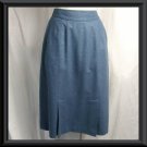VINTAGE Long WOOL Blue Vintage Panther Straight Skirt