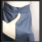 VINTAGE Long WOOL Blue Vintage Panther Straight Skirt