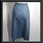 VINTAGE Long WOOL Blue Vintage Panther Straight Skirt
