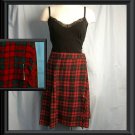 Vintage 80's Plaid Wrap Skirt NORTON MCNAUGHTON Sz XS S