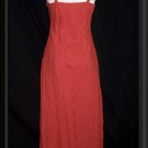 LONG TANK Sz 6 S PEACH CORAL MAXI Sun Dress Wood Beads