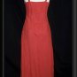LONG TANK Sz 6 S PEACH CORAL MAXI Sun Dress Wood Beads