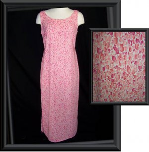 LONG TANK Size 6 M Pink Summer MAXI Dress Floral Print