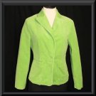 Womens BRIGHT GREEN Corduroy MASSINI Stretch Jacket 8 M