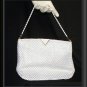 VINTAGE Warren Reed Evening BAG WHITE MESH CLUTCH PURSE
