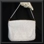 VINTAGE Warren Reed Evening BAG WHITE MESH CLUTCH PURSE