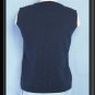 Blue CRYSTAL KOBE Cotton US FLAG Sweater TANK Top Sz L