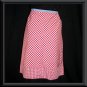 TOMMY JEANS Red White Check Skirt Juniors 11 L Womens M