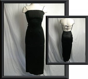 Long Silky Open Back ZUM ZUM Niki Livas Dress S M 9 10