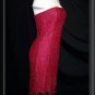 GUNNE SAX Crochet RED SILVER Stretch DRESS Size 7 Jrs M