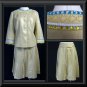 16 XL SUSAN BRISTOL GOLD METALLIC SKIRT SUIT BEADED EUC