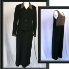 Long BLACK GOLD GLITTER Tank Dress Jacket EVENING  12 L