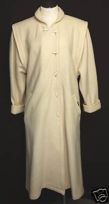 GEIGER Long BOILED WOOL Sweater COAT Off White   36 M L