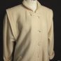GEIGER Long BOILED WOOL Sweater COAT Off White 36 M L