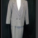 Vintage 80's HOUNDS TOOTH Skirt Suit PEABODY HOUSE Sz S