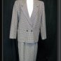 Vintage 80's HOUNDS TOOTH Skirt Suit PEABODY HOUSE Sz S