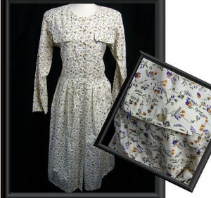Size 4 S M DAVID BENJAMIN Modest Prairie Dress Floral