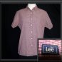 Womens Size Large LEE Jeans Red White Checked Shirt Top
