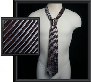 EXTRA LONG Geoffry Beene Burgundy Gray Tie 65 X 4 Wide