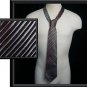 EXTRA LONG Geoffry Beene Burgundy Gray Tie 65 X 4 Wide