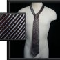 EXTRA LONG Geoffry Beene Burgundy Gray Tie 65 X 4 Wide
