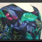 Size S M BLUE BRIGHT Rayon Long Tropical FLORAL Dress