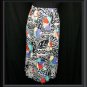 Vintage 80's SOKO Long BOLD FLORAL Skirt Size S M