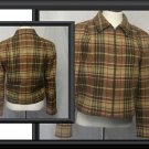 Womens S M THE LIMITED Brown Plaid WOOL Blend Jacket