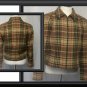 Womens S M THE LIMITED Brown Plaid WOOL Blend Jacket