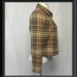 Womens S M THE LIMITED Brown Plaid WOOL Blend Jacket
