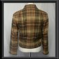 Womens S M THE LIMITED Brown Plaid WOOL Blend Jacket