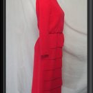 RINA DI MONTELLA Red Wool Formal COCKTAIL Dress Sz XS 4