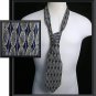 Mens Silk ZYLOS Tie 60 X 4 Wide Blue Gold X-Long XL EUC