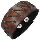 Laced Leather Cuff Bracelet