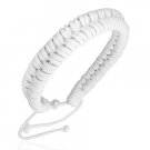 Serenity White Twisted Leather Bracelet Serenity White Twisted Leather Bracelet