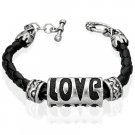 Braided Love Leather Bracelet