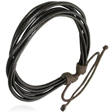 Genuine Brown Cords Leather Bracelet