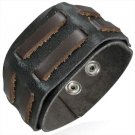 Genuine Leather Weave Snap Wristband Cuff Bracelet Genuine Leather Weave Snap Wristband Cuff Bracelet