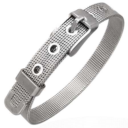 Steel Mesh Belt Buckle Wristband Bracelet