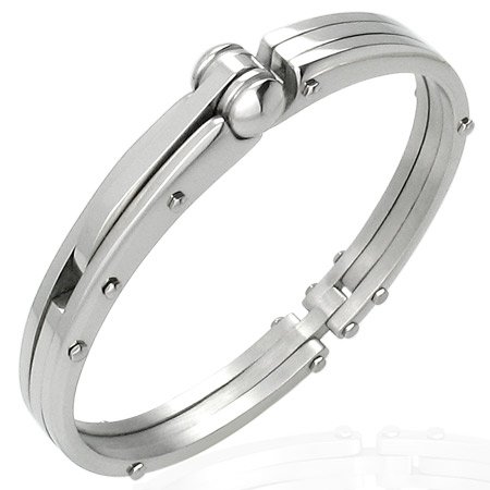 Nintu Stainless Steel Hinged Bangle