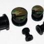 Pair 2G Green Acrylic Screw on Ear Plugs 6mm Gauges