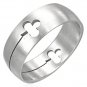 Stainless Steel Clover Ring - Size 9