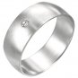 Stainless Steel Ring w/Clear CZ - size 9