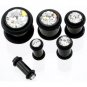 Pair 2G Black Titanium Flesh Saddle Ear Plugs With Clear CZ 6mm Gauge